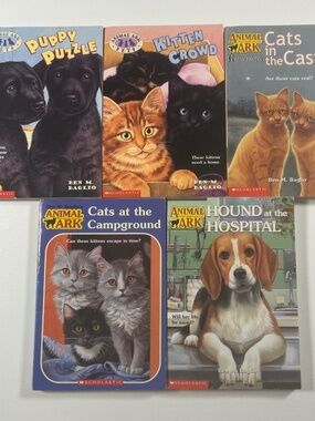 Lot of 5 Animal Ark Kids Paperback Books by Ben M. Baglio Cats & Dogs